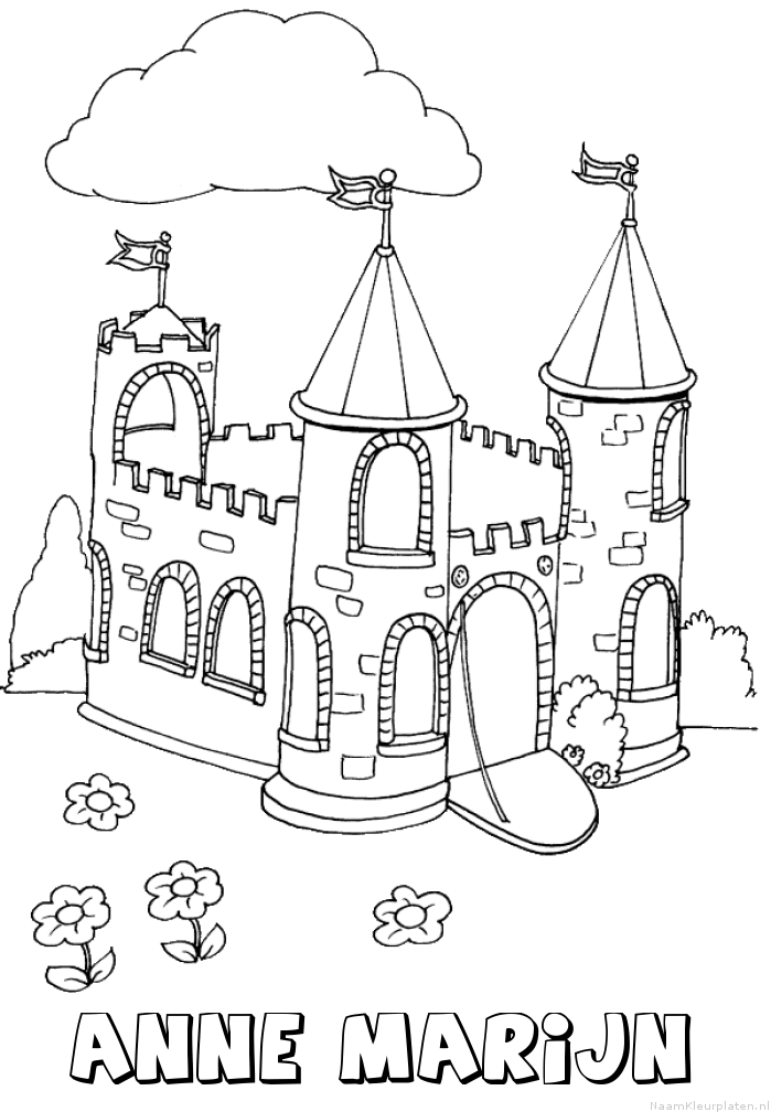 Anne marijn kasteel kleurplaat